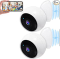 AMTIFO Security Cameras Wireless Outdoor: Magnetic 2-Pack Install-Free Indoor Smart 2K WiFi - Long Battery Life Powered Wireless Cameras for Home Security with AI Motion Detection