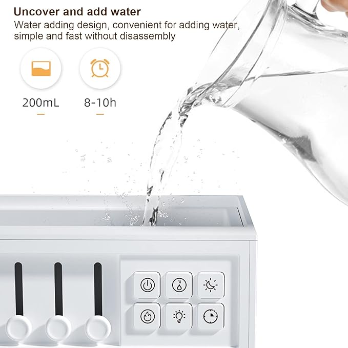 White Noise Diffuser, Aromatherapy Humidifier with 8 Nature Sounds and Ambient Lights, Simulation Aromatherapy Diffuser, 200ml Water Tank, Ideal Decor Gifts, for