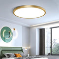 12 Inch Gold LED Ceiling Light, 6000K Cold White, 24W Gold Flush Mount Ceiling Light, 3200LM Round Flat Ceiling Lights for Bedroom, Living Room, Dining Room, Stairwells