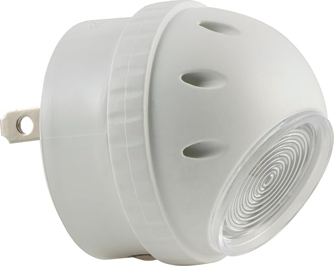 GE Rotating Plug in Night Light, Home Decor, Apartment Essentials, LED Lights for Bedroom, Ambient Lighting, Dusk to Dawn Sensor, Nightlight, Bathroom, Dorm Room, 1 Pack 50310