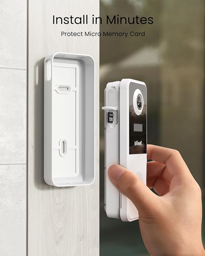 ieGeek Video Doorbell Camera Wireless, Head-to-Toe 180° Ultra Clear, 2K 3MP HD Video No Subscription Fee, Smart Motion Detection, Real-time Alerts, Support Local Storage, Only 2.4GHz WiFi