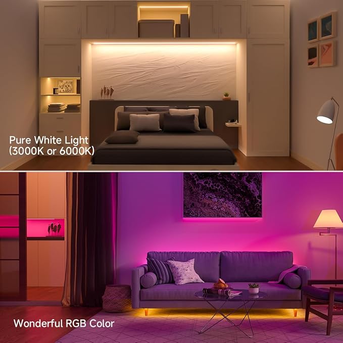BTF-LIGHTING 5050 RGBW RGB+Warm White(2700K-3000K) 4 Colors in 1 LED 5m 16.4ft 96LED/m DC24V Multi-Colored LED Tape Lights IP67 Waterproof Black 14mm PCB for Home Decoration(No Adapter or Controller)