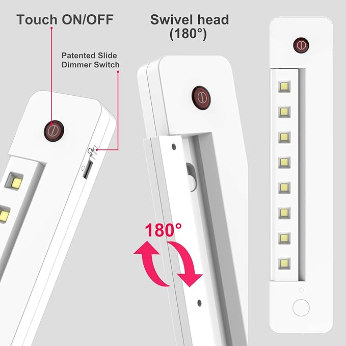 BIGLIGHT Under Counter Light Battery Operated, Dimmable Closet Light with Remote and Timer, Wireless Under Cabinet Lighting, Stick on Lights for Pantry Wardrobe Shelf, Warm White, 10 Inch