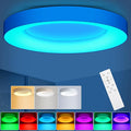 LEZOE 36W 16 Inch RGB Flush Mount LED Ceiling Light Dimmable with Remote Control, 3600lm Color Changing Ceiling Light Fixture, 3000K-6500K Ceiling Lamp for Bedroom Kitchen Hallway Party Living Room