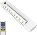 BIGLIGHT Under Counter Light Battery Operated, Dimmable Closet Light with Remote and Timer, Wireless Under Cabinet Lighting, Stick on Lights for Pantry Wardrobe Shelf, Warm White, 10 Inch