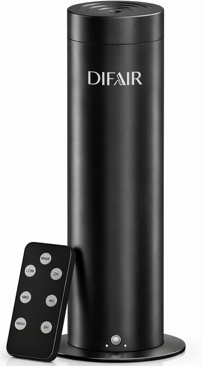 Waterless Diffuser Essential Oil Diffuser for Home, Leak Proof Nano Atomizing Oil Diffuser, Bluetooth Remote Controlled Silent Diffusers for Bedroom Spa Hotel Collection Style Scents