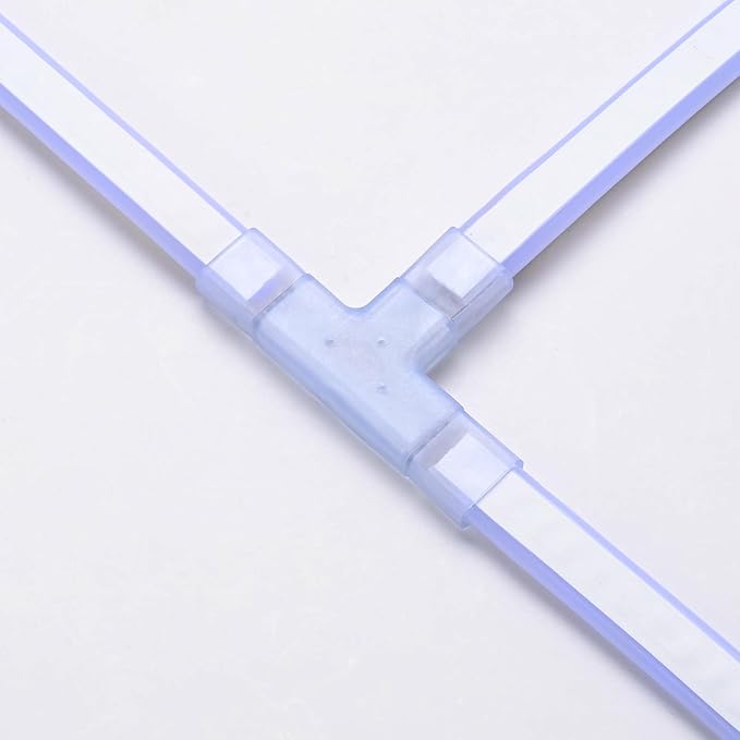 DELight AC 110-120V Waterproof IP65 RGB 100ft Neon Rope Lights with U Channel Pin Connectors Remote Control & APP Dimmable Cuttable Flexible LED Strip Lights Outdoor DIY Project DEL-D1MP100R