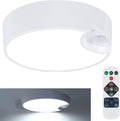 Battery Motion Sensor Ceiling Light: Indoor LED Wireless Ceiling Lights with Remote - Cordless Motion Activated Wall Lamp with Timer for Closet Hallway Bedroom (Battery Powered)