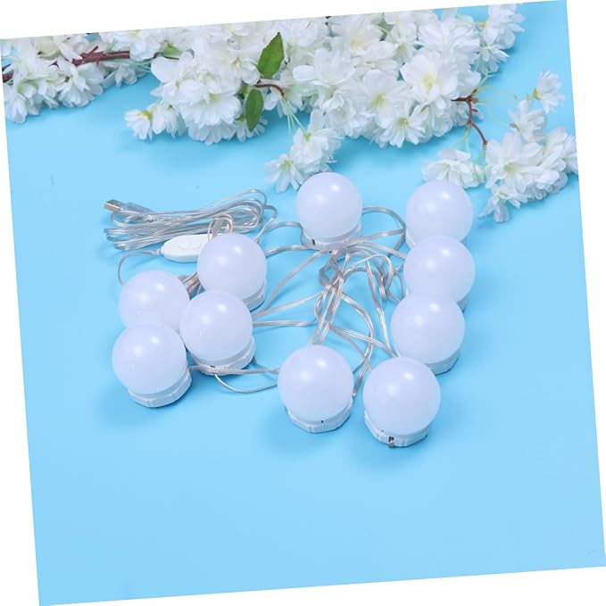 jojofuny Adjustable Led Vanity Light Bulbs Kit USB Power Cosmetic Mirror Light with Color Modes Easy Installation Eye Protection for Makeup and Grooming