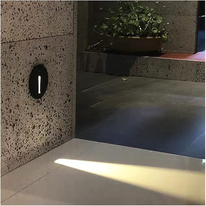 TTPP 1W LED Recessed Wall Lamp Stair Light AC85-265V Step Light Indoor Recessed Staircase Lamp Stairway Corridor Wall Foot Lamp Sconce Lights-NaturalWhite-White