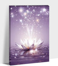 Zen Canvas Wall Art, White Lotus Flower Bloom in Water Picture, Zen Blue Flower Painting, Modern Framed Spiritual Home Artwork for Yoga Spa Meditation Spiritual Room Living Room Office 28x40 inch