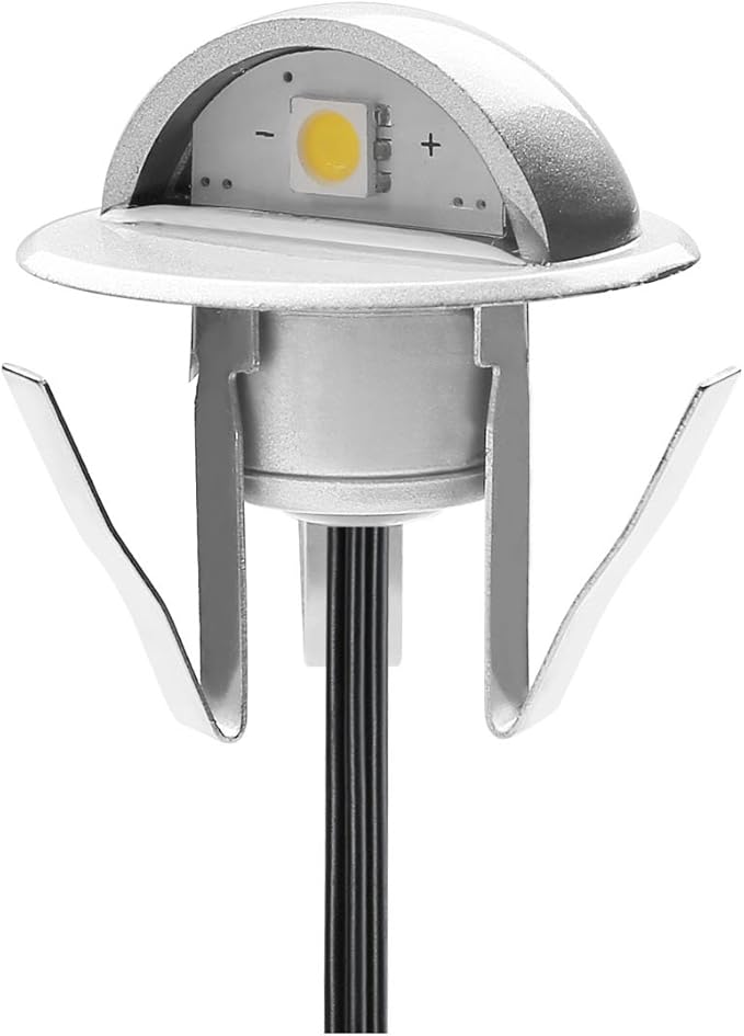 LED Stair Light Low Voltage Waterproof IP65 Outdoor 1-2/5" Recessed Wood LED Deck Lighting Yard Garden Patio Step Landscape Pathway Decor Lamp(1pcs,RGB)