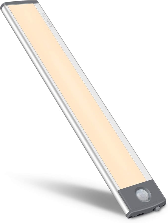 30-LED Motion Sensor Cabinet Light,Under Counter Closet, Wireless USB Rechargeable Kitchen,54-LED Battery Powered Operated Light, for Wardrobe,Closets,Cabinet,Cupboard（Warm Light）