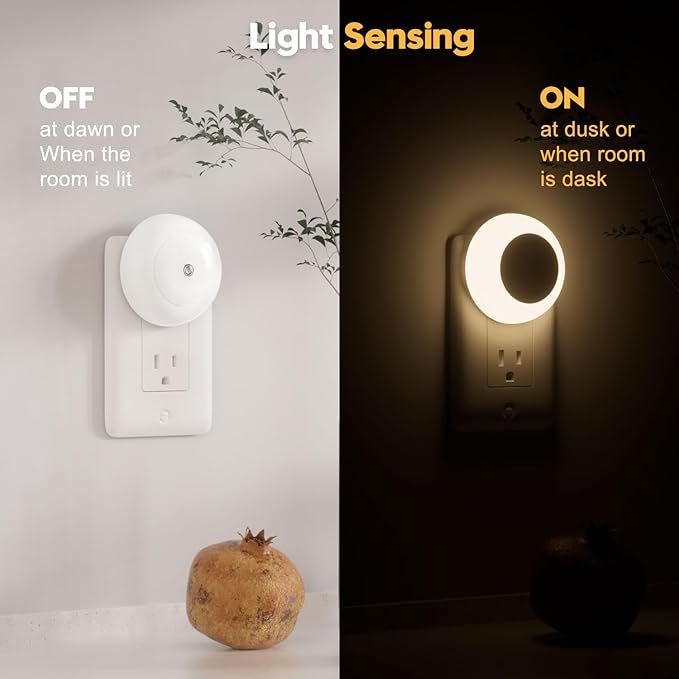 Night Light, Night Lights Plug into Wall, Dusk to Dawn Sensor Warm White Led Night Light 0.5W, 8 Pack Nightlight for Adults, Bedroom, Bathroom, Hallway, Kitchen