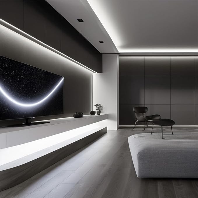 3.28FT White Neon Light Strip, 5V USB White Led Strip Lights with Touch Controller, Flexible Neon Rope Light for Bedroom, Party, Home Decor, Poster Lights