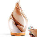 Porseme 280ml Essential Oil Diffuser Glass Color Changing Aroma Air Diffusers Aromatherapy Ultrasonic Cool Mist Humidifier with Remote Control 7 Running Hours Waterless Auto-Off (Desert)