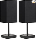 aooshine Plus Set of 2 Black Lamp for Nightstand - Touch Lamps for Bedroom, 3000K White Light for Living Room, Bedside Table Lamp for Men