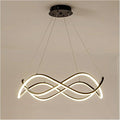 Modern Home Decor Led Lights Pendant Light Lamps for Living Room Chandeliers for Dining Hanging Indoor Lighting,Modern LED Chandelier(APP with RC Dimmable,Black-D60cm)