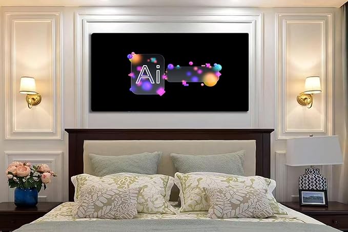 Wibinuki Wall Art Wall Decor Wall Paintings AI agent - text. Machine Learning s. AI - Artificial Intelligence for Living Room Bedroom Bathroom Home Decor Can Be Hung Directly 20"x 40"