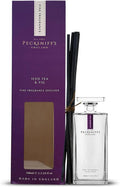 Pecksniff's Prestige 100 ml/3.3 fl oz Square Diffuser Set, Iced Tea & Fig Scent - Elegant, Refreshing, Floral Fragrance with Musk and Amber – Ideal for Home and Office Decor