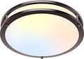 1-Pack 36W LED Ceiling Light, 13inch Oil Rubbed Bronze Flush Mount Light Fixture 3600LM 2700K/3000K/4000K/5000K/6500K Adjustable Ceiling Light, Modern Dimmable Lighting for Kitchen Hallway Bathroom
