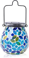 Bshine Mosaic Solar Lantern Outdoor Hanging Waterproof, Mosaic Light Indoor Decorative Table, Garden Decor for Yard Outside, Path, Courtyard, Lawn, Birthday Gift for Mom Women Gardening, Classical