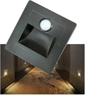 3W Motion Sensor Stair Lights 3000K Recessed LED Step Light Indoor Stair Step Wall Lamp Staircase Bedroom Decoration 1Pcs Black