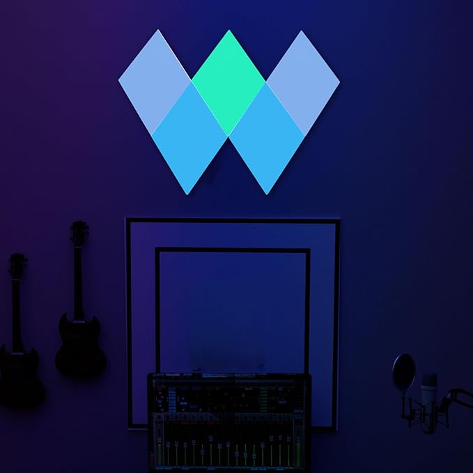 Smart Wall Light Panel, Multicolor Effects Music Sync RGB Wall LED Wall Lights with Multiple Control Methods, Wall Sconce | LED Room Lights | Video Game Room Decor for Home (#1)