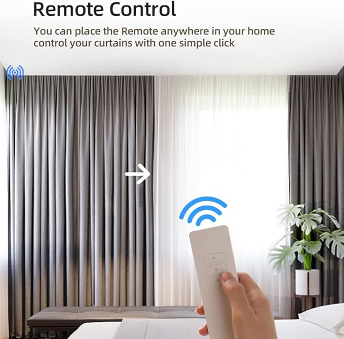 Smart Curtains System, Electric Curtain Track Works with Apple Homekit, Automatic Curtain Opener with Electric Curtain Tracks, Compatible with Alexa Google Home Apple Home (5.1m (200.7 inch))