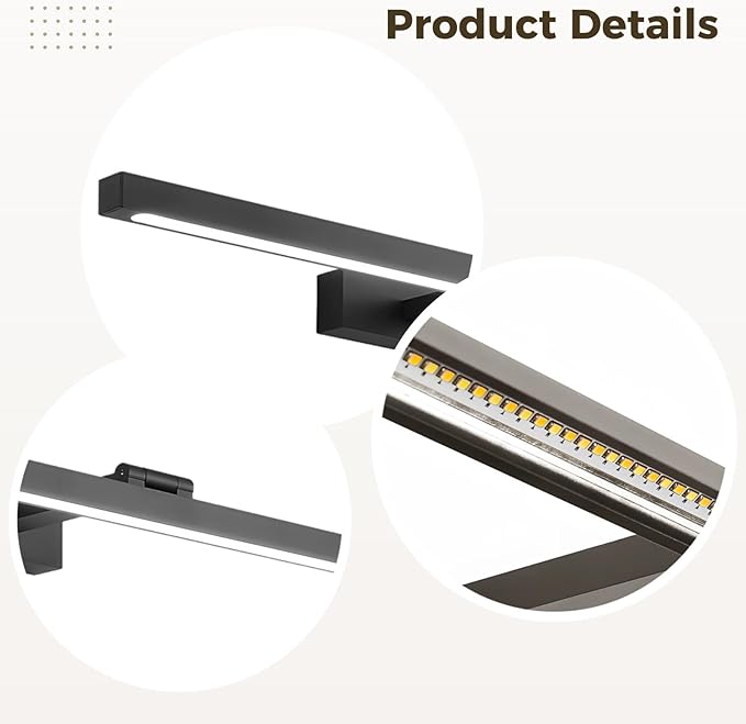 Adjustable Led Bathroom Mirror Light, Waterproof Makeup Wall Light, Anti-Corrosion All-Aluminum Design