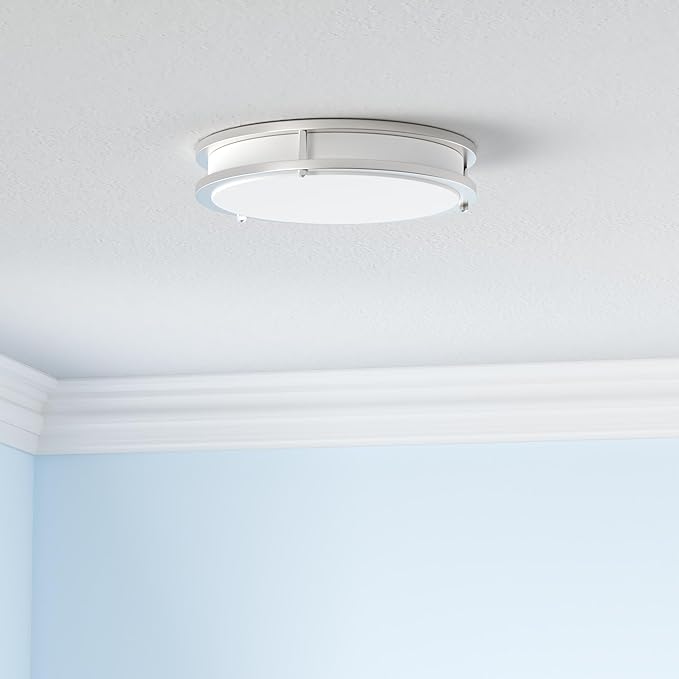 36W LED Flush Mount Ceiling Light Fixture, 13inch LED Ceiling Light 3600LM, Modern Ceiling Light 2700K/3000K/4000K/5000K/6500K 5CCT, Brushed Nickle Dimmable Ceiling Lamp for Living Room Kitchen,1 Pack