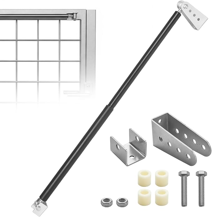 TB200commercial Door Closer, Hydraulic Gate Closer Outdoor for 50 to 125 Pounds in Weight,30 to 52 Inches in Width Gates on Farms, Ranches, Gardens, Sports Complexes，Fences and Home Yards（(Black)