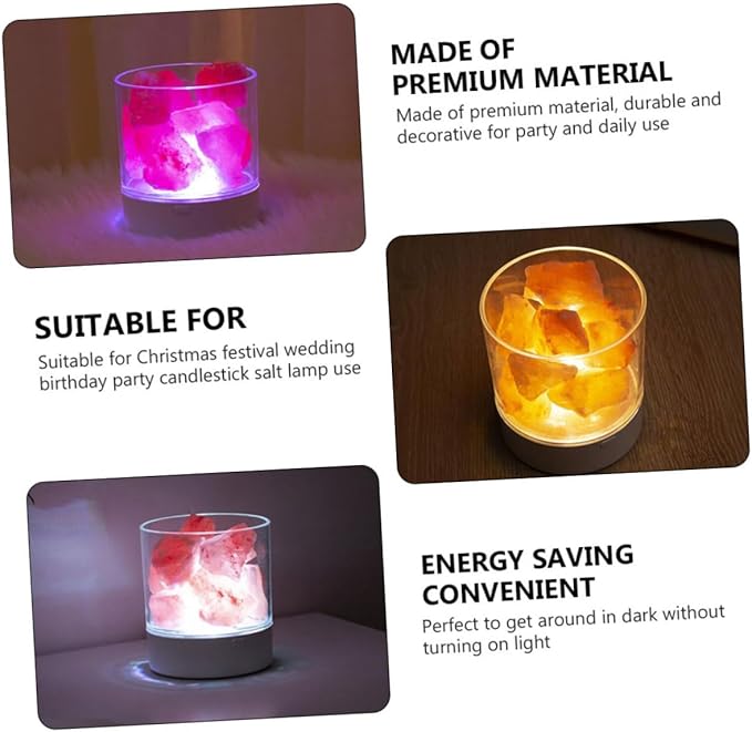 DOITOOL 1pc Natural Shape USB Night Light for Relaxing Atmosphere for Home Decor Christmas Weddings and Parties
