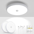 KEPLUG Rechargeable Motion Sensor Ceiling Light, Battery Operated Closet Lights Motion Sensored Wireless,Motion Sensor Light Indoor for Closets Shower Stairs Hallway Pantry Porch Garage