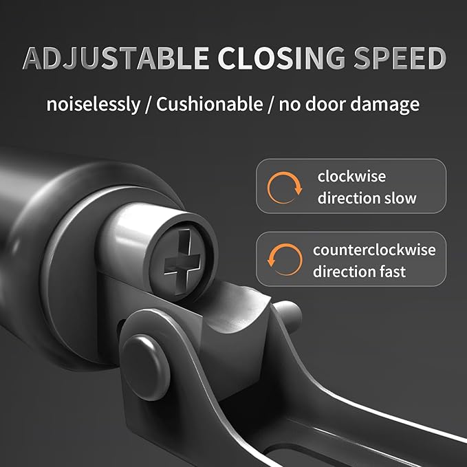 Screen Door Closer, Storm Door Closer,Lasts for 10 Years, specifically Designed for Screen Doors and Storm Doors, 1 Pack（Black）