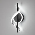 LED Wall Sconces Indoor, 12W LED Wall Mount Lights, Modern Spiral Wall Lamp, 6000K Cold Light Fixture for Stairs, Living Room, Bedroom, Aisle, Hallway (Cold White, Black)