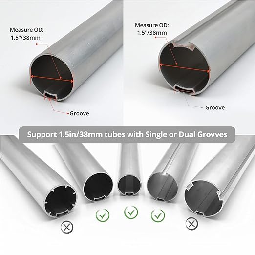 DIY Retrofit 8.4V Smart Battery RF Tubular Motor BRB25 for 1.5in / 38mm Roller Blind Tube - Mobile App & Remote Control, Compatible with Alexa Google Control4 Savant IFTTT Smart Home Systems