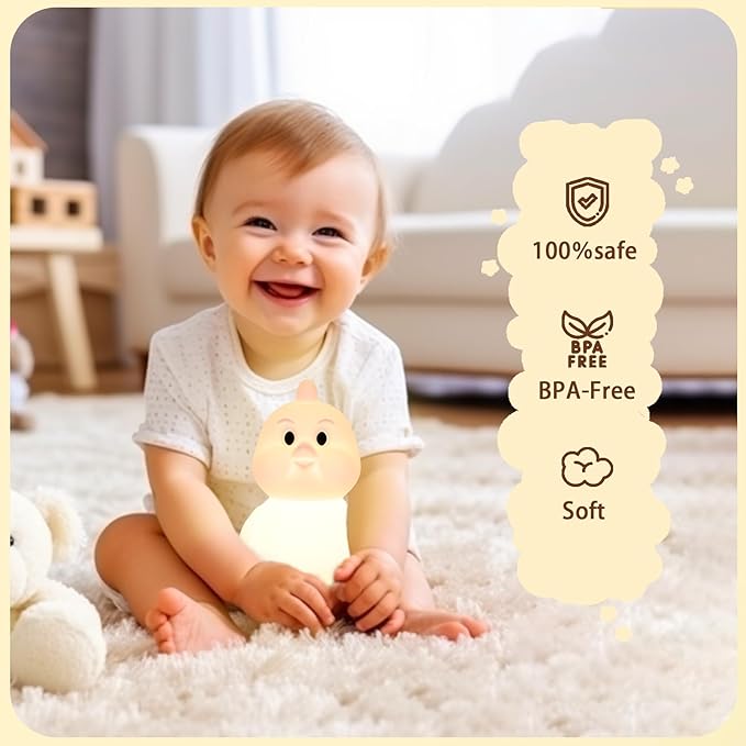 Monkey Night Light for Kids, Remote & Tap Control, Color Change, 15/30/60 Min Timer, Dimmble, USB-C Rechargeable Squishy Night Light, Cute Night Lamp for Boys, Girls (Monkey)