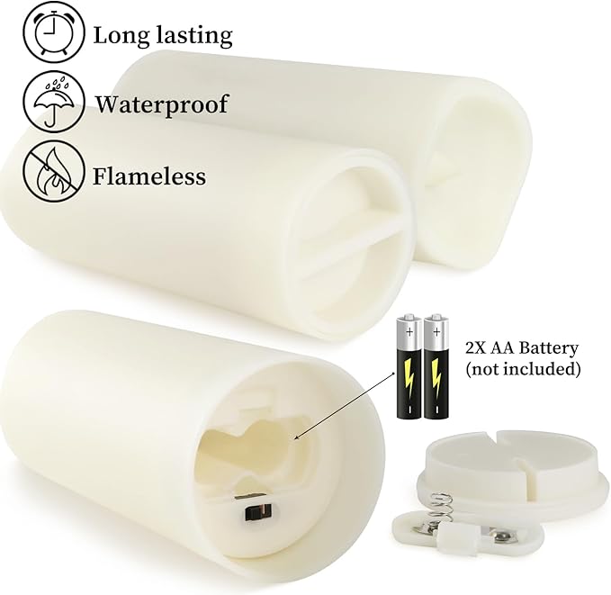36-Pack Flickering Flameless Candles with Remote Control - LED Fake Candle Perfect for Wedding,Outdoor,Table,Halloween,Christmas Decor - Create a Magical Ambiance Effortlessly(Three Sizes)