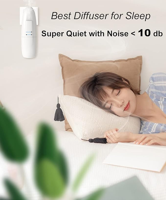 Smart Waterless Aromatherapy Essential Oil Diffuser, Professional Portable Scent Air Machine, Waterless Plug-in Aroma Diffuser for Essential Oils, 100ml for Home, Large Room