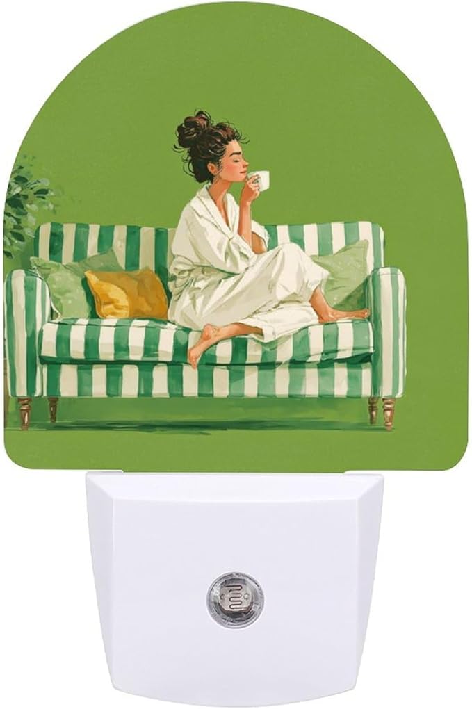 Night Lights Plug Into Wall, Elegant Interior LED Smart Light Sensor Night Light Auto Dusk to Dawn for Hallway, Bedroom, Bathroom, Stairway