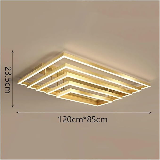 Nordic Home Decoration Salon Bedroom Decor Smart Led Lamp Lights for Room Dimmable Ceiling Light Indoor Lighting Minimalist Design(Neutral Light,Gold 5layers)
