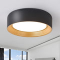 Dimmable Modern LED Flush Mount Ceiling Light,11.8 Inch 5CCT 24W/3000K-6000K,Minimalist Round Black and Gold Close to Ceiling Lighting Fixtures for Kitchen,Hallway,Laundry Room,Entryway,Porch
