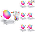 Recessed Lighting 4 Inch RGBCW Color Changing Canless LED Recessed Ceiling Light with Junction Box,12W 1080LM LED Downlight Dimmable by Remote Control, Memory, 3 Modes, Delayed Light Off, 6Pack