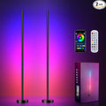Corner Floor Lamp, 2 Pack LED Corner Lamp with App and Remote Control, RGBICW 16 Million DIY Colors & 68+ Scene, Music Sync, Color Changing Smart Ambient Light for Living Rooms, Bedrooms, Gaming Room