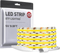 BTF-LIGHTING FCOB COB FOB LED Strip Lights 5V USB Powered 9.8FT 960LEDs Warm White 2700K 8mm Width Dimmable CRI 90+ with 3M Tape Flexible High Density for 3D Printer TV Backlight PC DIY Decor