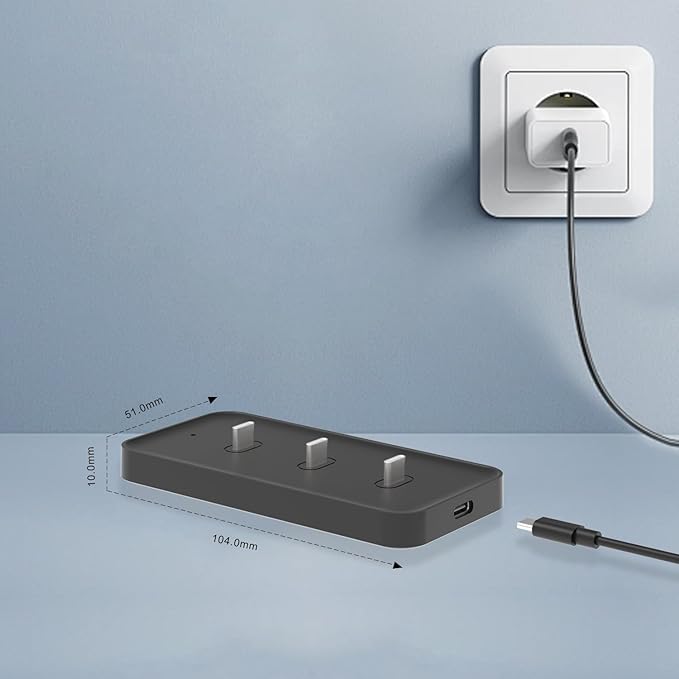 Black Motion Sensor Light Charging Station Multi-Device Charging Station Charging Three LED Lights at The Same Time Saves Time Space and More Convenient.