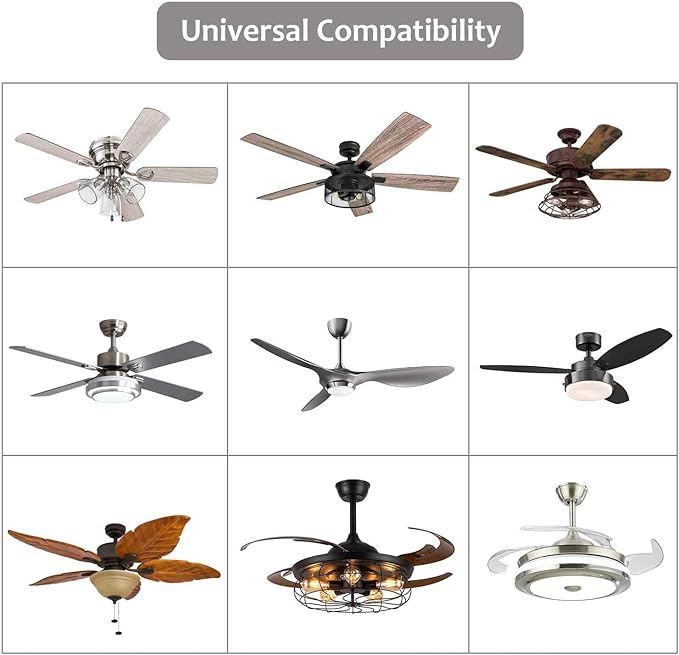 Smart WiFi Ceiling Fan Remote Control Kit with Light Dimming, Universal Compatible with All 1 Wire Controlling 3 Speeds Fans dimmable LED CFL Lights, Smart Life Tuya App or Alexa Google Voice Control