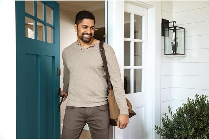 Yale Assure Lock 2 Touch Deadbolt, Black Key-Free Fingerprint Smart Door Lock with Wi-Fi Connected Touchscreen Keypad and Fingerprint Scanner for Code Entry and Remote Access, YRD430-F-WF1-BSP