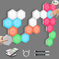 Hexagon Lights, Touch-sensitive Hexagon Wall Lights, Hexagon Lights for Wall Led with Remote and USB Power Supply, Spliceable LED Light Wall Panels Gift for Boys and Girls, Kids, Adults（6 Packs）
